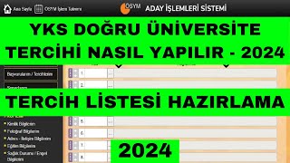 2024 YKS Tercih Nasıl Yapılır  YKS Üniversite Tercihi Yaparken Nelere Dikkat Edilmeli [upl. by Regor]