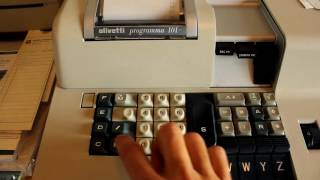 Programming example of Olivetti Programma 101 first personal PC [upl. by Beitch]