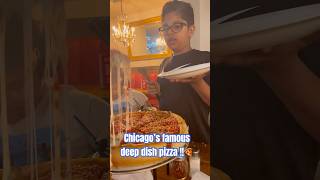 Deep dish pizza from Giordano’s🍕🇺🇸👍pizza chicago shortsvideo usa boombrorosybro [upl. by Gower]