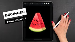 A REAL Procreate Beginner Tutorial 🍉  Draw as a Professional Artist [upl. by Thaxter75]