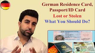 German Residence Card Passport or ID Card Lost or Stolen What You Should Do [upl. by Nahsar]