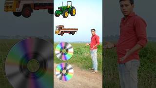 Cd Disc rounding to tractor truck car amp bike  vehicles names magic video funny saheb5star [upl. by Nlyak]