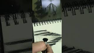 Nature charcoal drawing by ARtwthjoy art realastic drawingstyles artist realisticdrawing [upl. by Airb]