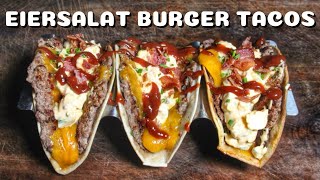 EIERSALAT CHEESEBURGER TACOS mit BACON sind eine echte GESCHMACKSEXPLOSION  BBQVideo  0815BBQ [upl. by Clay166]