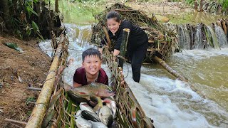 Traditional fishing methods and results after the rain [upl. by Warila279]