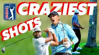 CRAZIEST shots of ALL TIME on the PGA TOUR [upl. by Enidlareg]