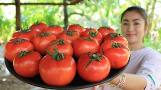 Yummy Tomatoes Recipe  Tomatoes With Fish Cooking  Prepare By Countryside Life TV [upl. by Olney]