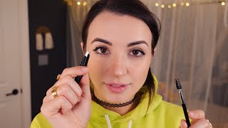 ASMR  InDepth Gentle Eyebrow Shaping Tweezing Makeup One Hour [upl. by Fiora]