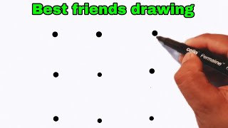 Best friends pencil Sketch Tutorial  How To Draw Two Friends Hugging Each other [upl. by Ynwat]