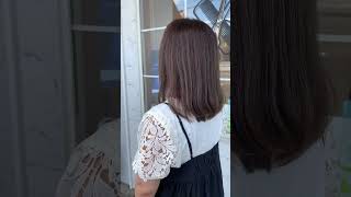 30代40代50代◎大人可愛いミディアムヘアー×オーガニックカラーオリーブベージュ×艶髪さらさら超音波トリートメント【一宮市美容院Free】 [upl. by Behl]