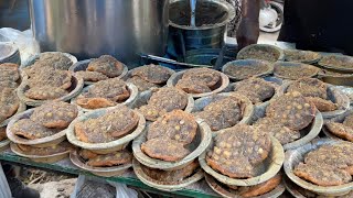 Delhi Famous Crispy Chole Kachori Wala  Different Style To Serve  Indian Street Food [upl. by Enattirb614]