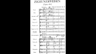 ZIGEUNERWEISEN Op20 by Pablo de Sarasate Audio  Full score Violinist Itzhak Perlman [upl. by Effy]