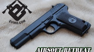 SRC Tokarev TT33 GBB Airsoft Pistol Overview SR33 [upl. by Inalial]