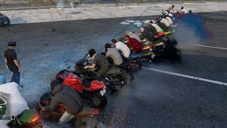 Grand Theft Auto V Online XB1  Street Bike Meet Pt2  Sanchez 2 Cruise Bloopers Drags amp More [upl. by Oj]