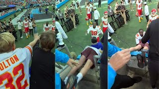 NFL Player Tershawn Wharton Saves Fan Who Fell From Stands [upl. by Ayikan]