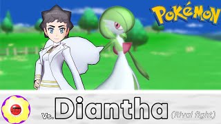 Battle Diantha but shes your rival Pokémon X amp Y [upl. by Anatnas]