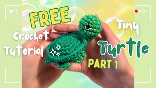 Part 1 Tiny Turtle Free Amigurumi Crochet Tutorial Pattern by Roxys Crochet  Beginner Friendly [upl. by Ahseel511]