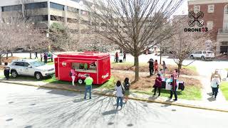 Macon Cherry Blossom Festivals Third St Park from Drone 13 [upl. by Atirac448]