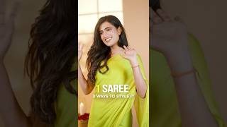 Styling 1 Saree In 3 Different Ways  How To Drape SareeWomen’s Saree Styling Tips Nykaa Shorts [upl. by Lienhard535]