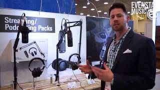 NAMM 2019  Audio Technica AT2035PK AT2020USBPK AT2005USBPK AT2020PK [upl. by Elbring]