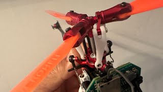 1st Flight with MicroHeli Aluminum 3 Bladed Head and Swashplate on Blade Infusion 120 Helicopter [upl. by Sayette]