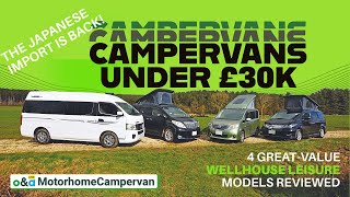 Campervans you can buy for £30000 or less We try 4 Japanese campers but which is best [upl. by Reffotsirk]