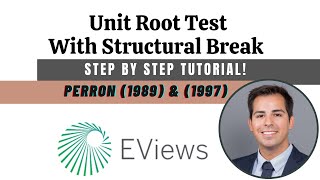 Unit root test with breakpoints in Eviews tutorial [upl. by Aikimat]