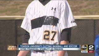 Baseball players black out school logo as university cuts program [upl. by Howland]