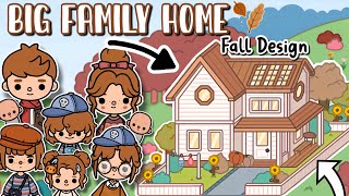 BIG Family Home Fall Design 🧺 Toca Boca House Ideas🍂✨ House Design  TocaLifeWorld [upl. by Eirehs]