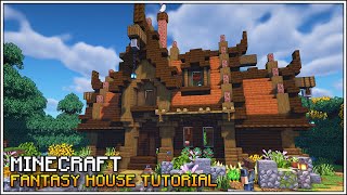 Minecraft 116 Fantasy House Tutorial Autumn Cottage [upl. by Birkner]