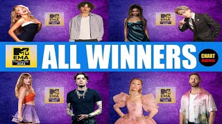 EMAs 2024  ALL WINNERS  2024 MTV European Music Awards  ChartExpress [upl. by Yelats]