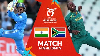 India v South Africa  Semifinal Match Highlights  U19 CWC 2024 [upl. by Hyman673]