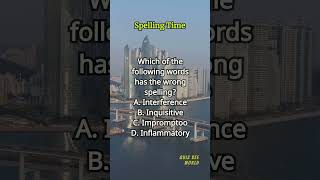 Spelling Time 488 spelling englishlearning englishvocabulary questions quiz [upl. by Luebke825]