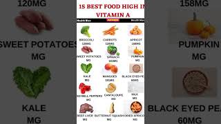 15 Foods High in Vitamin A Boost Eye Health amp Immunityshorts nutrition [upl. by Ardua]