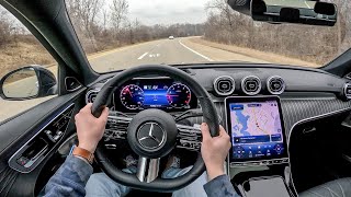 2022 MercedesBenz C 300 4Matic  POV Test Drive Binaural Audio [upl. by Stenger]