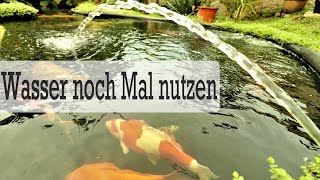 Wasser einsparen am Koiteich  trockene Zeiten [upl. by Eekcaj]