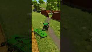 Mulching CORN STALKS with a JOHN DEERE batwing mower  Ravenport  Farming Simulator 22 [upl. by Obla702]