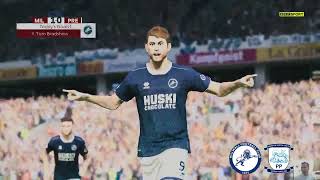 Millwall vs Preston North End Highlights  EFL Championship 2324  PES 21 [upl. by Nahseez]