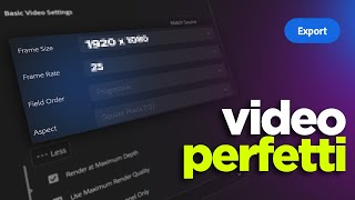 Esportare un video PERFETTO in Premiere Pro [upl. by Avrom]