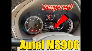 Correct Mileage  Odometer Reading with Autel MaxiSyS MS906  Basic Functions Car Diagnostic Scanner [upl. by Nalyad399]