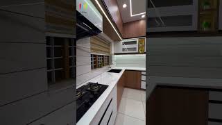 Beautiful White and Wooden Kitchen Design Ideas and Inspiration kitchendesign shorts [upl. by Ahseikan483]