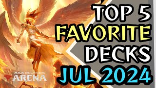 TOP 5 FAVORITE STANDARD DECKS FROM JULY 2024  MTG Arena  Standard  BO1  Bloomburrow [upl. by Galvin]