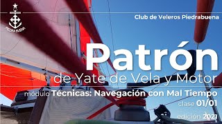 Curso de Patrón  Técnicas Navegación con Mal Tiempo 0101 [upl. by Auqinahs893]