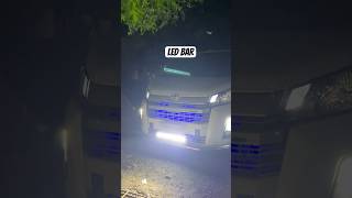 Installed LED BAR For Toyota Hi ACE [upl. by Anerak]