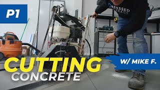 How to Install a Recessed Lift with Mike F Part 1 Cutting Concrete [upl. by Aihsotan]