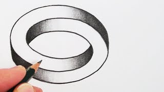 How to Draw a Simple Optical Illusion The Impossible Oval Narrated [upl. by Ytte299]