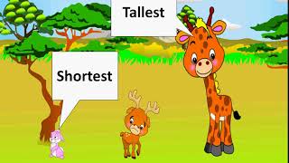 Maths  Tall Taller and Tallest  Short shorter and shortest  Measurement Part 1  English [upl. by Ainitsirhc726]