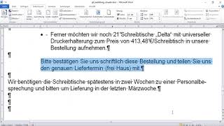 Geschäftsbrief DIN 5008  Die Bestellung [upl. by Pravit]