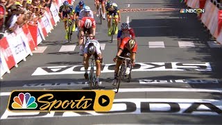 Tour de France 2018 Crash causes chaos just before Stage 2 finish I NBC Sports [upl. by Orman]