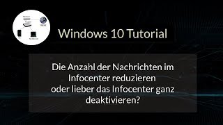 Anzahl der Nachrichten im Windows 10 Infocenter reduzieren Benachrichtigungen deaktivieren [upl. by Asilej]